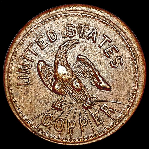 1863 Civil War Token CLOSELY UNCIRCULATED