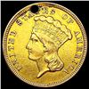 Image 1 : 1854 $3 Gold Piece NICELY CIRCULATED