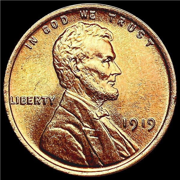 1919 RED Wheat Cent GEM BU