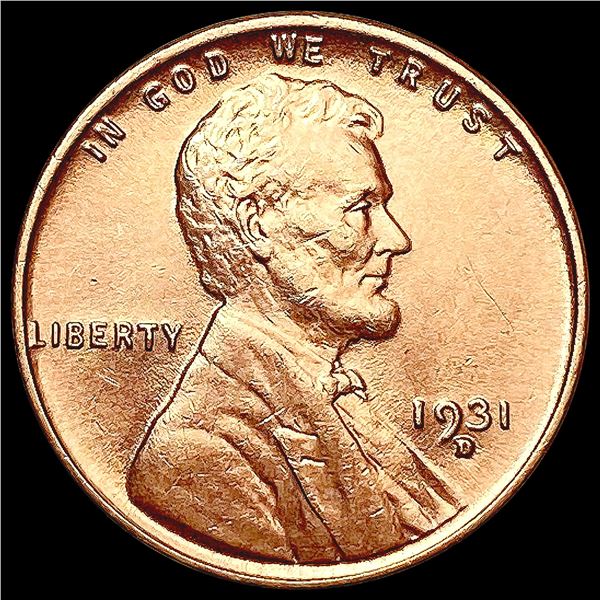 1931-D RED Wheat Cent CHOICE BU