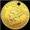 Image 1 : 1856-S $3 Gold Piece NICELY CIRCULATED