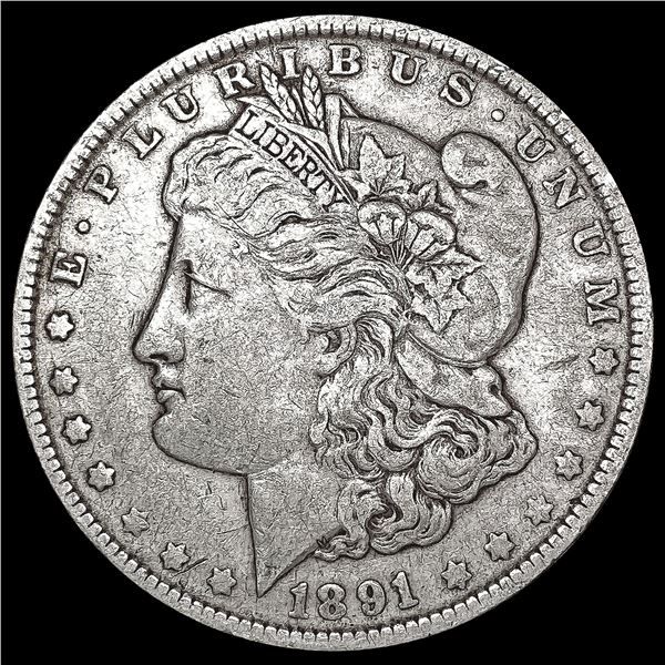 1891-O Morgan Silver Dollar ABOUT UNCIRCULATED