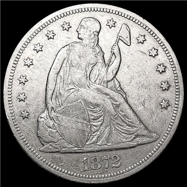 1872 Seated Liberty Dollar NEARLY UNCIRCULATED