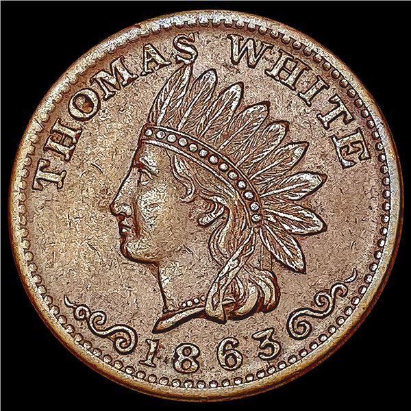 1863 Civil War Token CLOSELY UNCIRCULATED