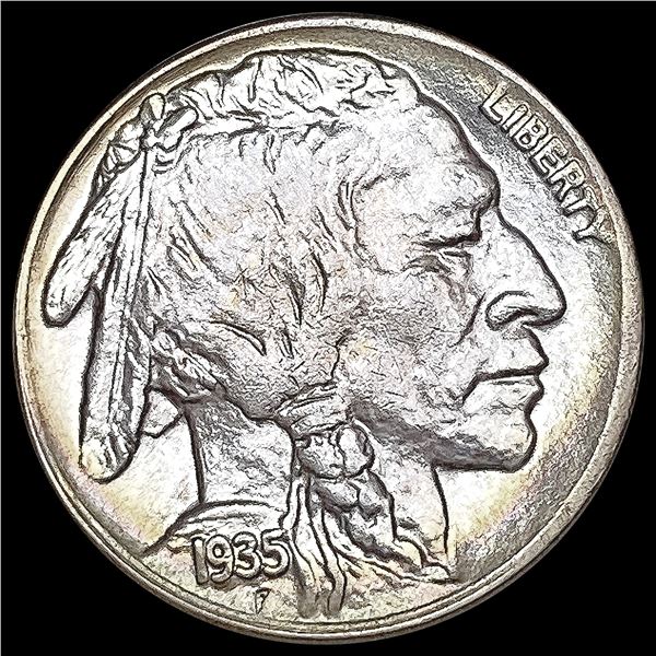1935-D Toned Buffalo Nickel GEM BU