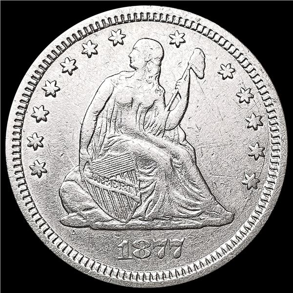 1877 Seated Liberty Quarter NEARLY UNCIRCULATED