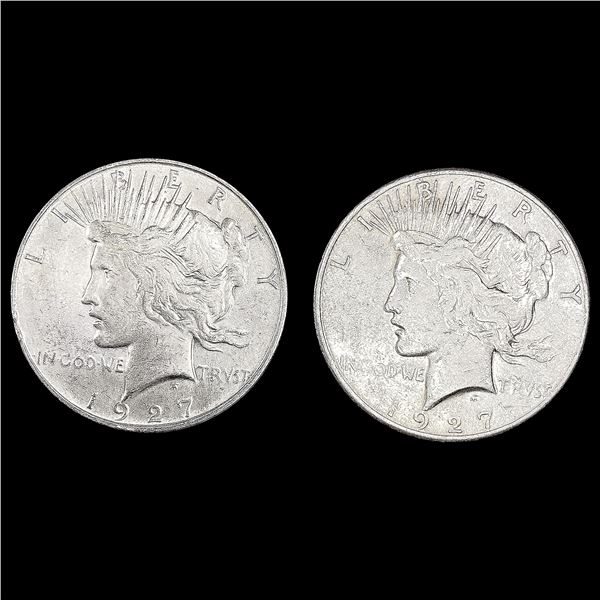 [2] Peace Silver Dollars [1927-S, 1927-D] CLOSELY