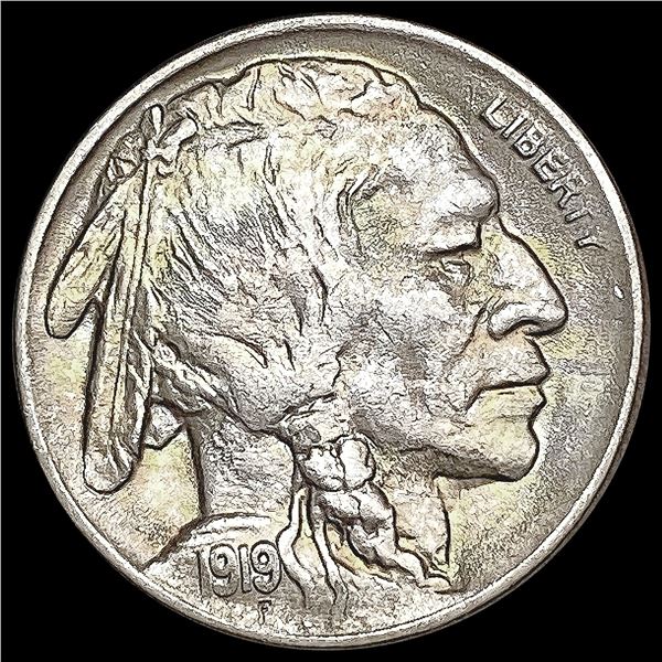 1919 Toned Buffalo Nickel CHOICE BU