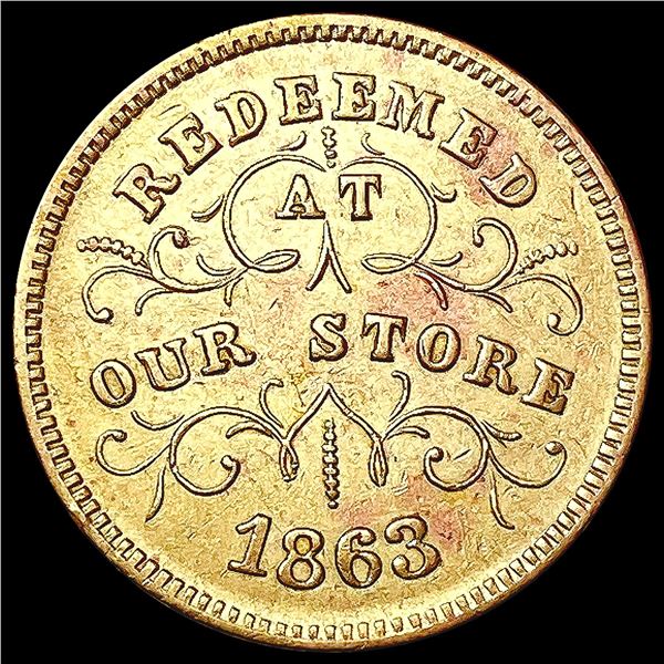 1863 Civil War Token CHOICE AU