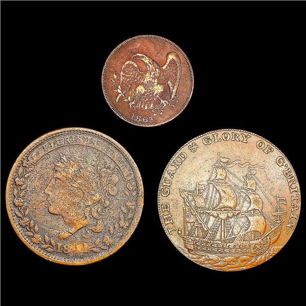 [3] Hard Times & Civil War Coins HIGH GRADE
