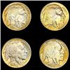 Image 1 : [4] Buffalo Nickels [1920, 1927, 1928, 1929] CHOIC