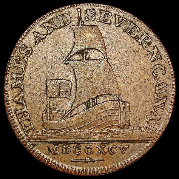1795 Thames Colonial Halfpenny LIGHTLY CIRCULATED