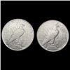 Image 2 : [2] Peace Silver Dollars [1927-D,1935] CLOSELY UNC