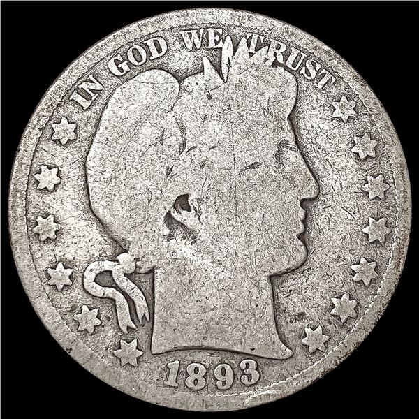 1893-S Barber Half Dollar NICELY CIRCULATED