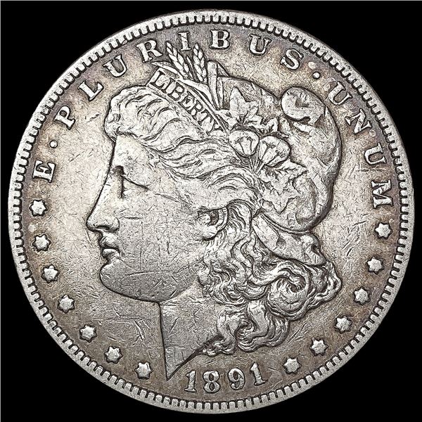 1891-CC Morgan Silver Dollar LIGHTLY CIRCULATED