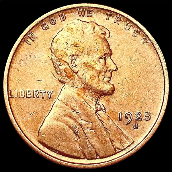 1925-S Wheat Cent CLOSELY UNCIRCULATED