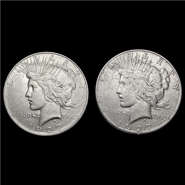 [2] 1927-S Peace Silver Dollars CLOSELY UNCIRCULAT