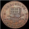 Image 1 : 1837 Off Center Hard Times Coin ABOUT UNCIRCULATED
