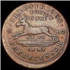 Image 2 : 1837 Off Center Hard Times Coin ABOUT UNCIRCULATED