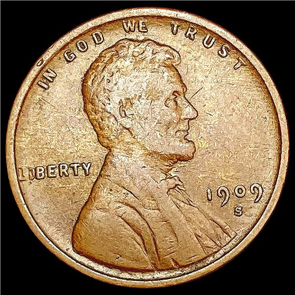 1909-S Wheat Cent NICELY CIRCULATED