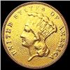 Image 1 : 1855 $3 Gold Piece HIGH GRADE