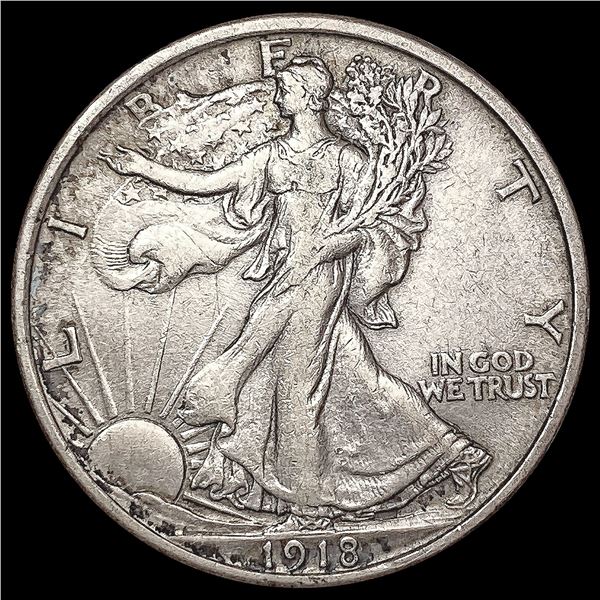 1918 Walking Liberty Half Dollar LIGHTLY CIRCULATE