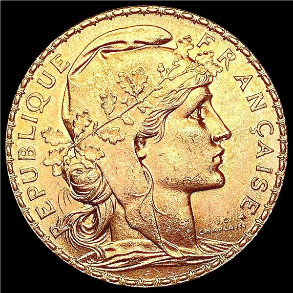 1912 France .1867oz Gold 20 Francs GEM BU