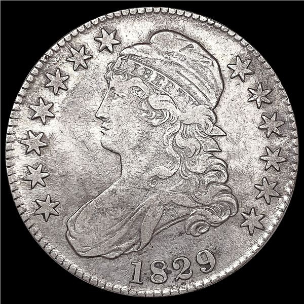 1829 Capped Bust Half Dollar LIGHTLY CIRCULATED