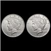 Image 1 : [2] 1925-S Peace Silver Dollars CLOSELY UNCIRCULAT