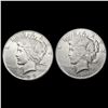 Image 1 : [2] Peace Silver Dollars [1927, 1935] CLOSELY UNCI