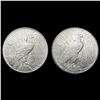 Image 2 : [2] Peace Silver Dollars [1927, 1935] CLOSELY UNCI