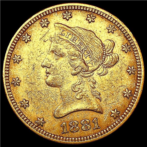 1881 $10 Gold Eagle CLOSELY UNCIRCULATED
