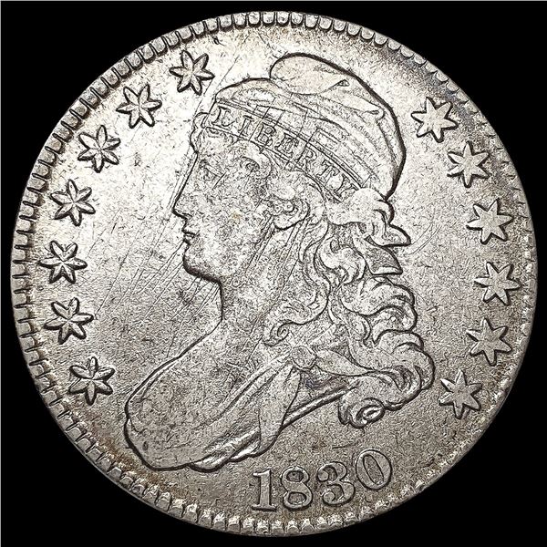 1830 Capped Bust Half Dollar NICELY CIRCULATED