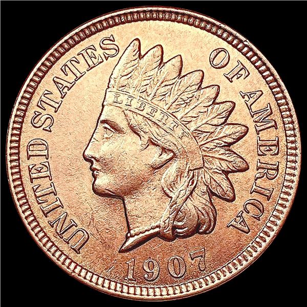 1907 RD Indian Head Cent GEM BU