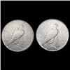 Image 2 : [2] 1935 Peace Silver Dollars CLOSELY UNCIRCULATED