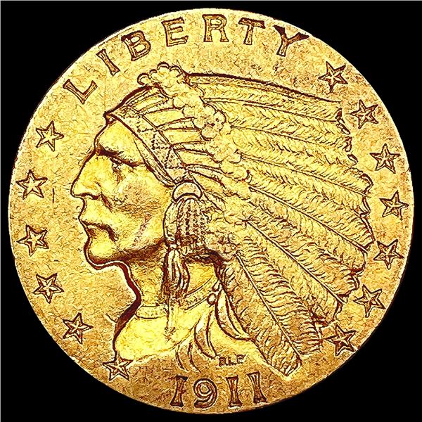 1911 $2.50 Gold Quarter Eagle CHOICE AU