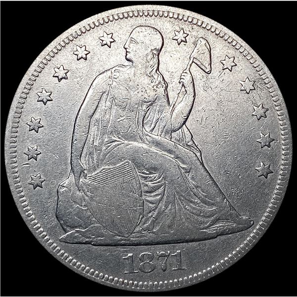 1871 Seated Liberty Dollar LIGHTLY CIRCULATED