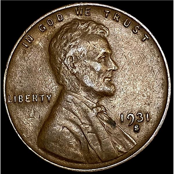 1931-S Wheat Cent CLOSELY UNCIRCULATED