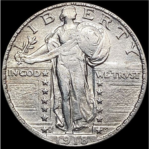 1918-S Standing Liberty Quarter CLOSELY UNCIRCULAT