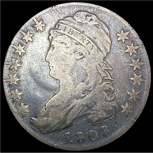 1808 Capped Bust Half Dollar NICELY CIRCULATED