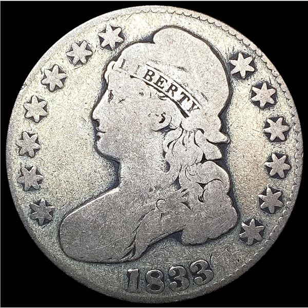 1833 Capped Bust Half Dollar NICELY CIRCULATED