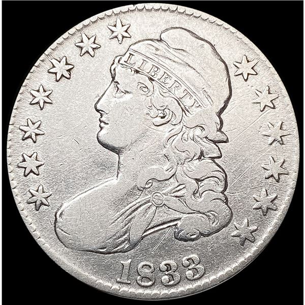 1833 Capped Bust Half Dollar LIGHTLY CIRCULATED