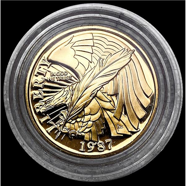 1987-W US Commem .25oz Gold $5 GEM PROOF