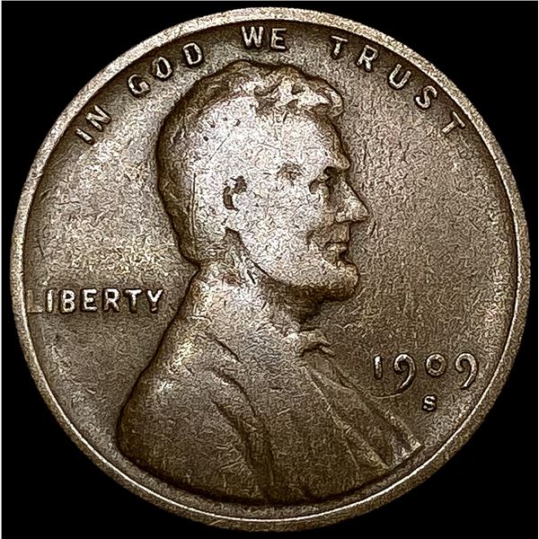 1909-S Wheat Cent NICELY CIRCULATED