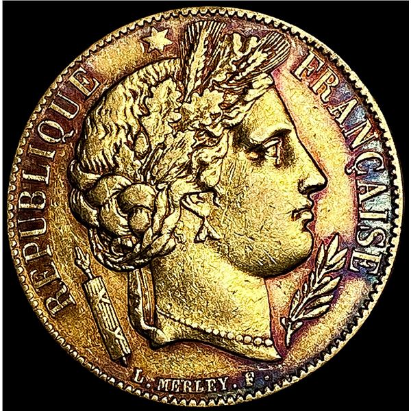 1854-A France .1867oz Gold 20 Francs NEARLY UNCIRC