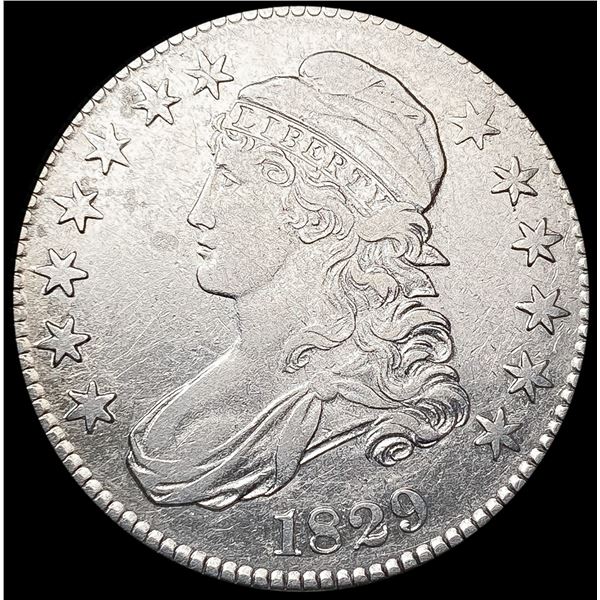 1829 Capped Bust Half Dollar LIGHTLY CIRCULATED