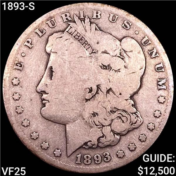 1893-S Morgan Silver Dollar LIGHTLY CIRCULATED