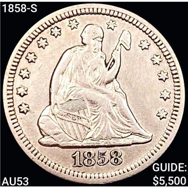 1858-S Seated Liberty Quarter HIGH GRADE