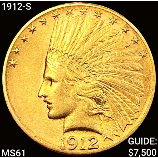 1912-S $10 Gold Eagle UNCIRCULATED