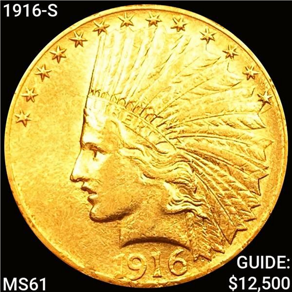1916-S $10 Gold Eagle UNCIRCULATED